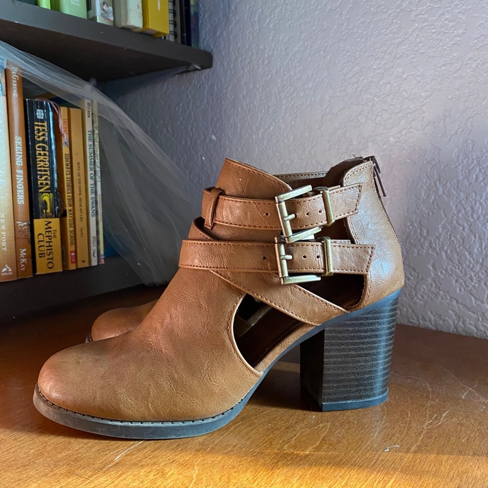Brown booties